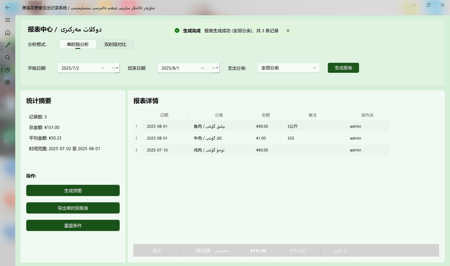 单时段分析